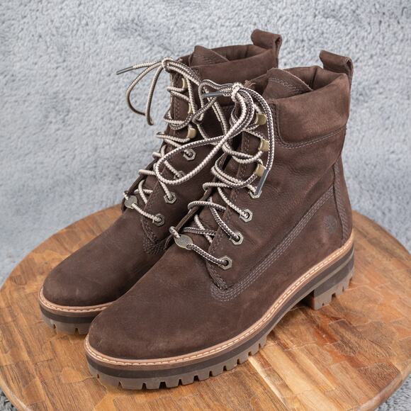 TIMBERLAND Courmayeur Valley 6-inch Hiking Boots A23UY Brown Women's Size 8 - Picture 3 of 7